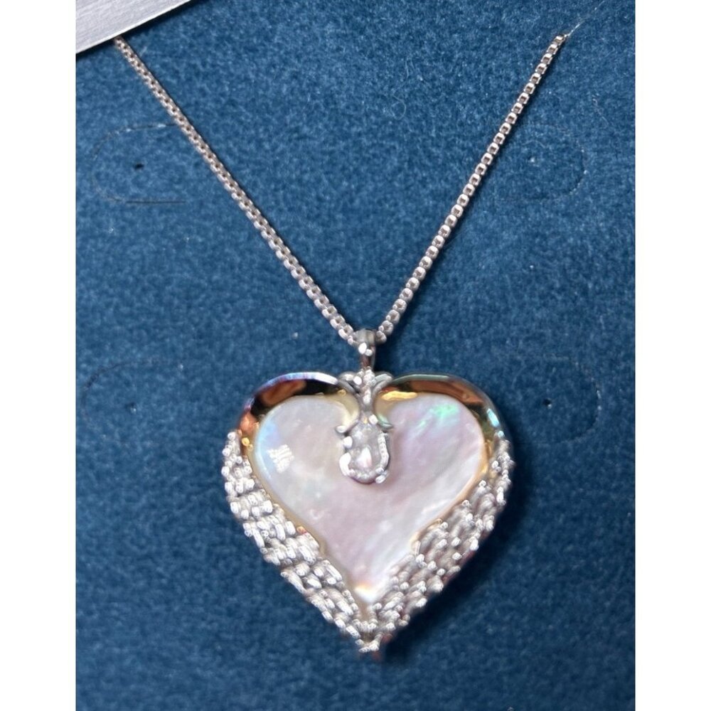Bradford Exchange Forever In My Heart Pendant 925 Sterling Necklace memorial - Picture 2 of 6